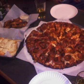 High Five Pizza - Half all meat, half pepperoni w/ hot wings & garlic cheese bread - Pizza Near Me - San Jose, California High Five Pizza - Half all meat, half pepperoni w/ hot wings & garlic cheese bread - Pizza Near Me - San Jose, California