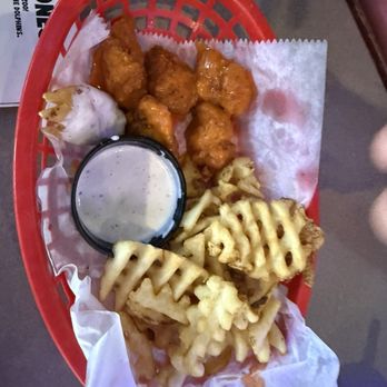 Pluckers Wing Bar - Round Rock - Kids Buffalo Bites with fries - American Near Me - Round Rock, Texas