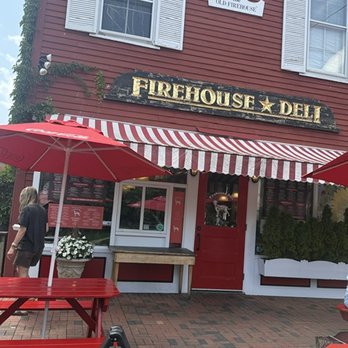 Firehouse Deli - Front entrance of Firehouse Deli and picnic table area to eat - Delis Near Me - Fairfield, Connecticut Firehouse Deli - Front entrance of Firehouse Deli and picnic table area to eat - Delis Near Me - Fairfield, Connecticut