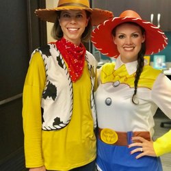 Cross Timbers Family Dental - Dr Langford and Dr Wedel on Halloween, they are the silliest