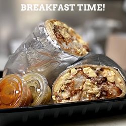 Messy's Tacos - Messy's Breakfast Burritos - Chorizo, Bacon, Steak or Veggie