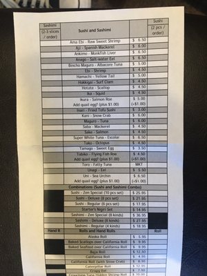 Menu photo 4 Sushi Zen Mill Creek, WA
