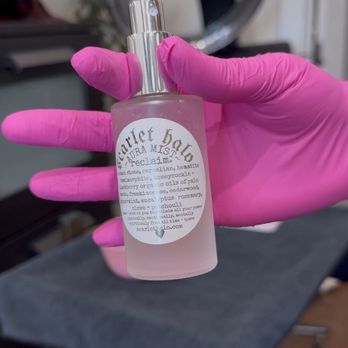 Tribe Salon and Spa - Aura Mist sprays on your salon cape and smells fantastic, woodsy scent! - Hair Salons Near Me - Roseville, California