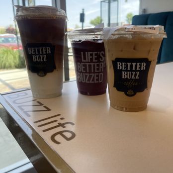 Better Buzz Menifee - Large Horchata Latte, Regular Açaí Smoothie, and a Regular Hazelnut Latte. - Coffee & Tea Near Me - Menifee, California