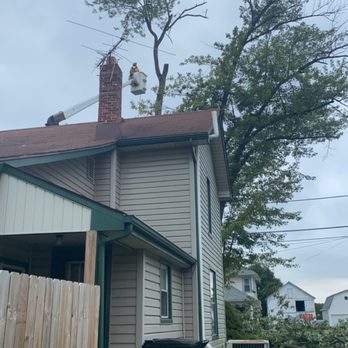 Pfister Tree Service - Taking down whats left of the tree. - Tree Services Near Me Pfister Tree Service - Taking down whats left of the tree. - Tree Services Near Me