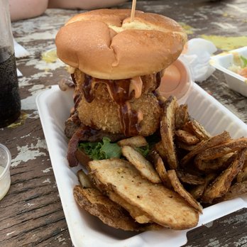 Seven Brothers - Palioli burger with fries - Burgers Near Me - Laie, Hawaii Seven Brothers - Palioli burger with fries - Burgers Near Me - Laie, Hawaii