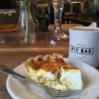 Florence Pie Bar - Delicious goat cheese, thyme and onion quiche! - Cafes Near Me - Florence, Massachusetts