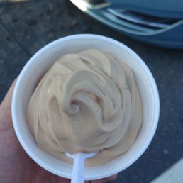 a hand holding a cup of ice cream a hand holding a cup of ice cream
