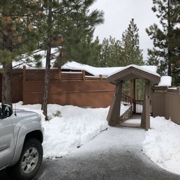 Pulling up to our secluded mountain villa in a winter wonderland. Pulling up to our secluded mountain villa in a winter wonderland.