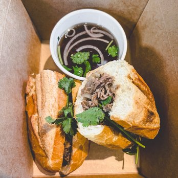 Saigon Drip Cafe - #1 Brisket bahn mi with bone marrow broth - Vietnamese Near Me - Seattle, Washington