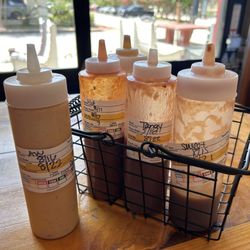 Pink PiG Southern BBQ - Variety of fresh sauces with expiration dates