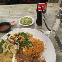 Spinach tamales dinner
