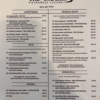 The Clouds Vietnamese Cuisine - The original menu - Food Delivery Services Near Me - Vancouver, British Columbia The Clouds Vietnamese Cuisine - The original menu - Food Delivery Services Near Me - Vancouver, British Columbia