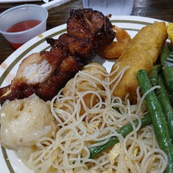 Asia Buffet - skewer chicken. fresh green beans, tempura chicken, white noodles, - Japanese Near Me - Little Rock, Arkansas Asia Buffet - skewer chicken. fresh green beans, tempura chicken, white noodles, - Japanese Near Me - Little Rock, Arkansas