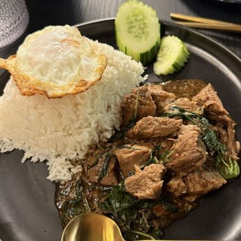 Sorn Thai Kitchen by seeda - Ga Prao braised beef - Thai Near Me - Georgetown, Texas