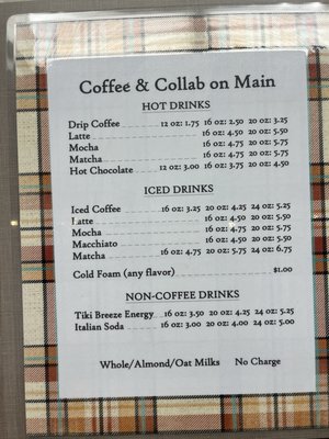 Menu photo 2 Coffee & Collab On Main Falls Creek, PA Menu photo 2 Coffee & Collab On Main Falls Creek, PA