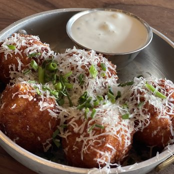 Eureka! - Mac and Cheese Balls amazing. Spicy kick to it - American Near Me - Fresno, California Eureka! - Mac and Cheese Balls amazing. Spicy kick to it - American Near Me - Fresno, California