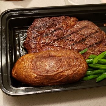 The Derby - Ribeye with sides of vegetable and baked potato - Steakhouses Near Me - Arcadia, California The Derby - Ribeye with sides of vegetable and baked potato - Steakhouses Near Me - Arcadia, California