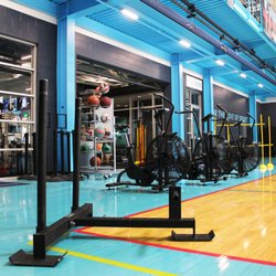 Center for Athletic Performance - Our performance coaches utilize every tool they can to help build athletic performance; from sleds to build strength to air bikes for HIIT.