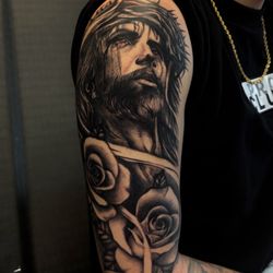 Jesus tattoo Artist-Manaia @skullsionink