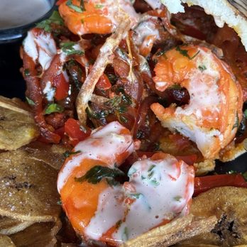 Maïs Arepas - Shrimp and chorizo arepa - Colombian Near Me - New Orleans, Louisiana Maïs Arepas - Shrimp and chorizo arepa - Colombian Near Me - New Orleans, Louisiana