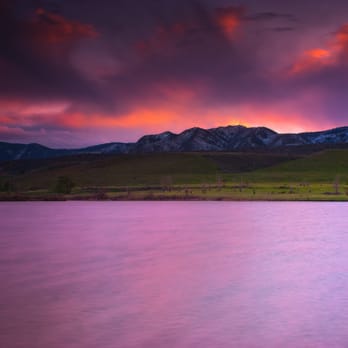 Chatfield State Park - The gravel ponds area of Chatfield State Park at sunset - Parks Near Me - Littleton, Colorado