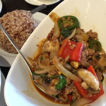 Coconut Bay - Sweet Basil Pork and Brown rice - Thai Near Me - Burlingame, California