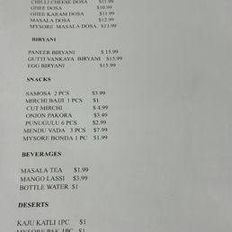 Menu Menu