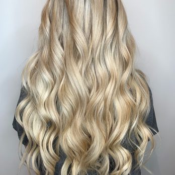 Crowe's Nest Salon - Blonde Babylights with 22 inch Hand-Tied Extensions - Hair Salons Near Me - Bixby, Oklahoma