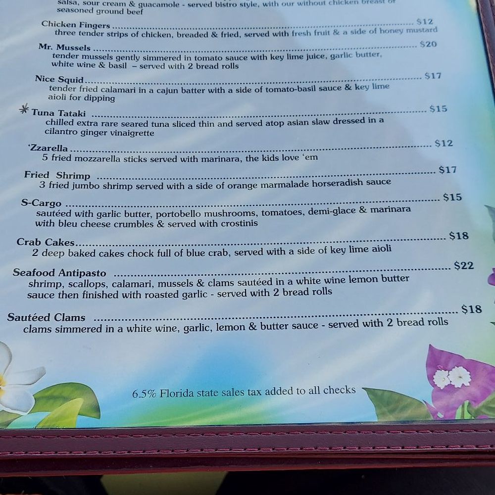 Keylime Bistro - Menu 6 - Seafood Near Me - Captiva, Florida Keylime Bistro - Menu 6 - Seafood Near Me - Captiva, Florida