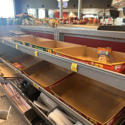 Empty shelves