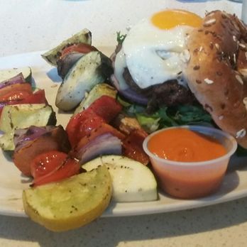 The Counter - Build own burger.  Side of Veggie skewers. - Burgers Near Me - Honolulu, Hawaii