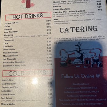 Blackbird Café - Menu - Cafes Near Me - Long Beach, California