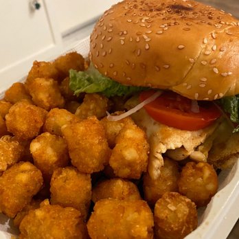 Kiki's Chicken Place - Grilled Chicken Sandwich Combo with Tots - Salad Near Me - Sacramento, California Kiki's Chicken Place - Grilled Chicken Sandwich Combo with Tots - Salad Near Me - Sacramento, California