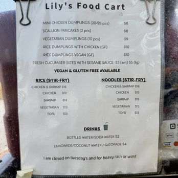 Lily's Food Cart - Menu - Noodles Near Me - Freeport, Maine