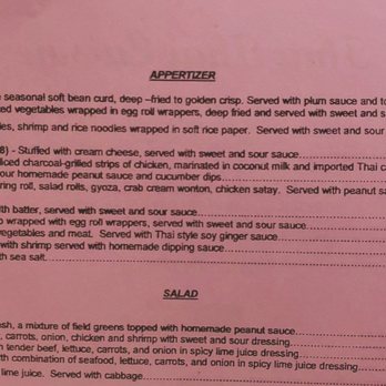 Thai Thai Cuisine - Menu - Thai Near Me - Syracuse, New York