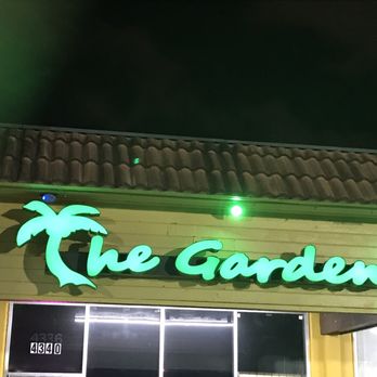 The Garden - the front of a restaurant at night - Lounges Near Me - Lauderdale Lakes, Florida The Garden - the front of a restaurant at night - Lounges Near Me - Lauderdale Lakes, Florida