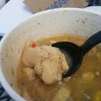 Baggin's - Big piece of Chicken in Green Chile soup - Sandwiches Near Me - Tucson, Arizona Baggin's - Big piece of Chicken in Green Chile soup - Sandwiches Near Me - Tucson, Arizona