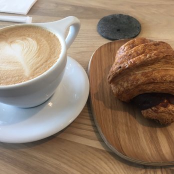 Banner Coffee - Latte and prosciutto and cheese croissant. Guilty pleasure more than Netflix. Go and get it! - Coffee & Tea Near Me - Arroyo Grande, California