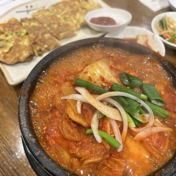 Jeunju Restaurant - Mukeunji jorim (braised aged kimchi) and gyeran mari (rolled omelette) - Korean Near Me - Flushing, New York Jeunju Restaurant - Mukeunji jorim (braised aged kimchi) and gyeran mari (rolled omelette) - Korean Near Me - Flushing, New York