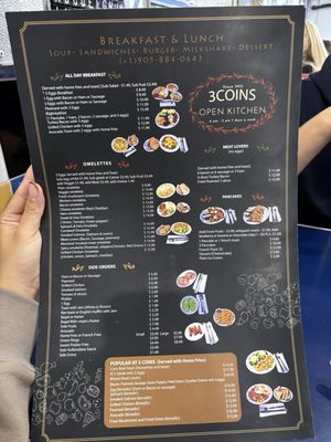 Menu photo 2 3 Coins Open Kitchen Richmond Hill, ON