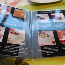 The menu