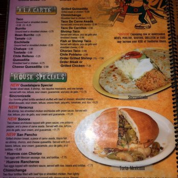 El Rey Azteca - Side orders, A La Carte and Specials! - Mexican Near Me - Whites Creek, Tennessee