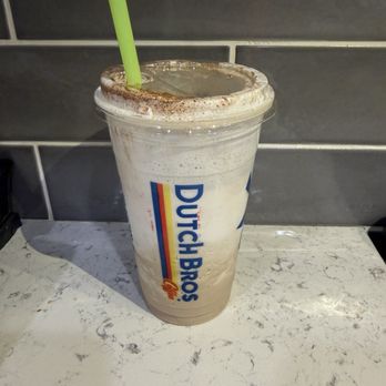 Dutch Bros Coffee - Banana bread latte with banana soft top with cinnamon sprinkles. It was so good. Highly recommend. - Juice Bars & Smoothies Near Me - Indio, California