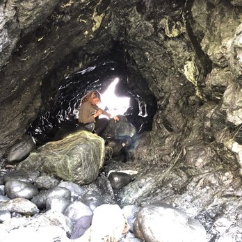 Jade Cove Beach - my friend Jade in a cave, hunting for #Jade at Jade Cove (#BigSur, California) - Hiking Near Me - Big Sur, California