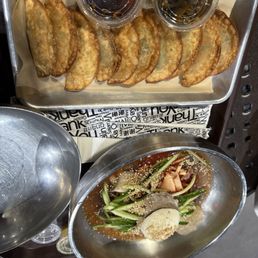 Fired dumplings and #2 bibim naengmyun