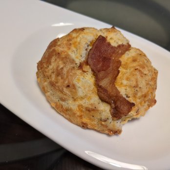 The Red Hook - Cheddar biscuit with a soft center, with bacon. - Coffee & Tea Near Me - Ferndale, Michigan