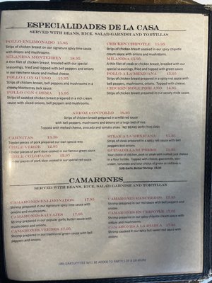 Menu photo 7 Villa's Mexican Grill Livingston, CA