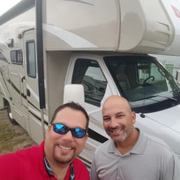 My brother in law and I at the RV Pick Up Site