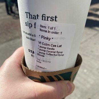 Starbucks - Mobile order 1:49 pm finished at 2:14 pm. - Coffee & Tea Near Me - Ridgewood, New York
